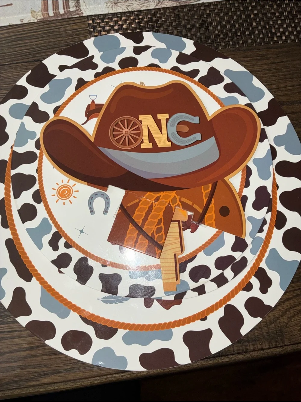 Amazon Brown and White Cowboy Themed Cupcake Stand